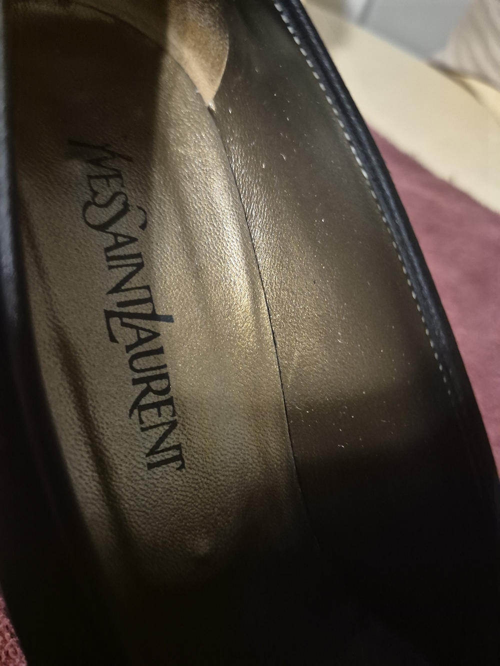 Vintage Yves Saint Laurent Black Suede Pointed-Toe Pumps - Picture 2 of 13